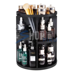 360 Degree Rotating Cosmetic Organizer (black )