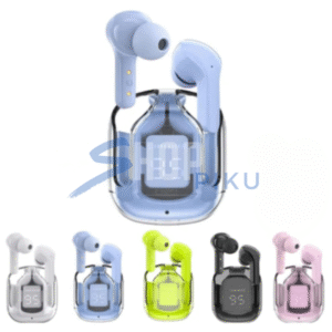 Air 31 Earbuds Wireless Earbuds With Crystal Transparent Case With Type-c Charging | Earbuds Bluetooth 5.3 – With Pouch – Random Color