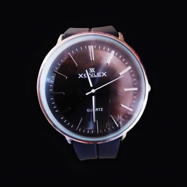 Modern Edge Black Silicone Strap Watch – Sleek, Durable, And Timeless - Image 2