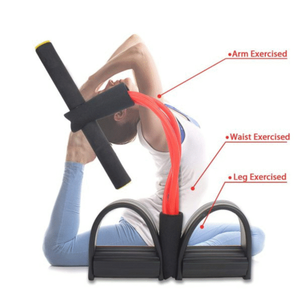 Foot Pedal Resistance Band Elastic Sit-up Pull Rope Yoga Fitness Gym – Elastic Pull Ropes Tummy Trimmer - Image 6