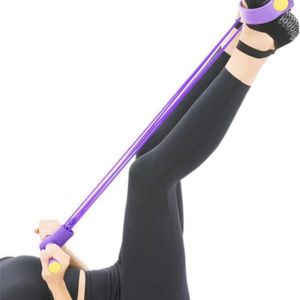 Foot Pedal Resistance Band Elastic Sit-up Pull Rope Yoga Fitness Gym – Elastic Pull Ropes Tummy Trimmer - Image 3