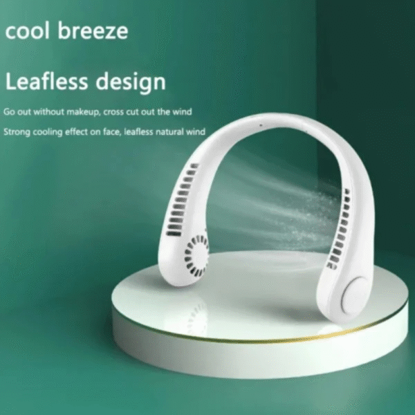 Mini Neck Portable No Bladeless Hanging Neck Rechargeable Air Cooler Mini Summer Sport Fan - Image 3