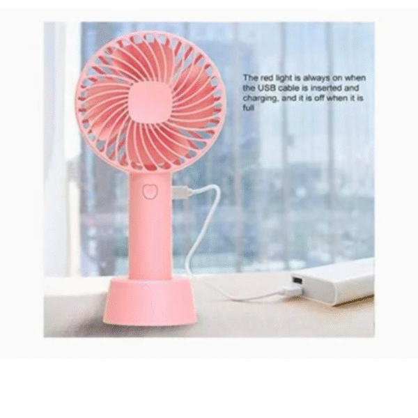 Portable Usb Rechargeable Fan | Handheld 3 Speed Strong Wind Electric Small Mini Cooling Fan - Image 4