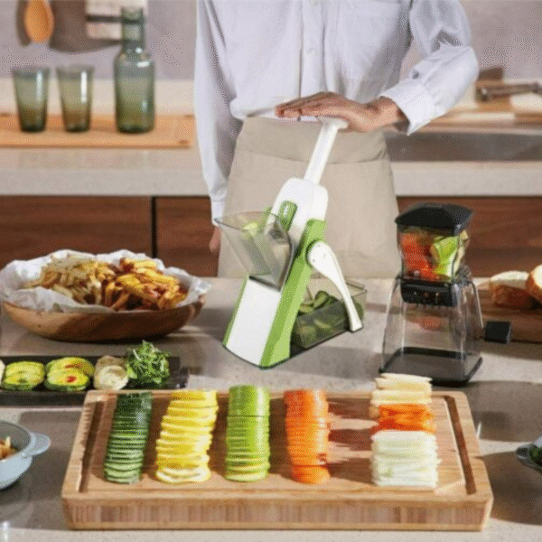 4 In 1 Vegetable Cutter Chopper Adjustable Multi-function Drum Cutter Vertical Vegetable Cutter Kitchen Shredder Grater Artifact - Image 7