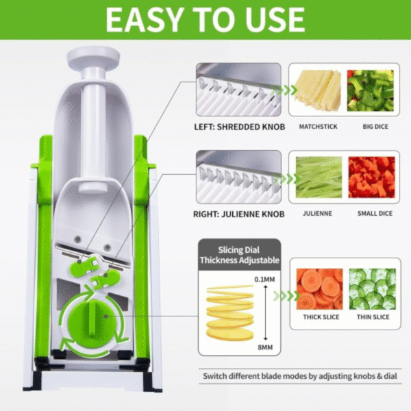 4 In 1 Vegetable Cutter Chopper Adjustable Multi-function Drum Cutter Vertical Vegetable Cutter Kitchen Shredder Grater Artifact - Image 4
