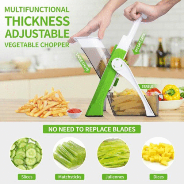 4 In 1 Vegetable Cutter Chopper Adjustable Multi-function Drum Cutter Vertical Vegetable Cutter Kitchen Shredder Grater Artifact - Image 3