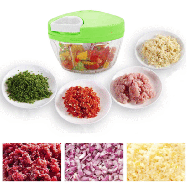 Speedy Chopper Manual Food Chopper For Vegetable| Fruits Nuts| Onions Chopper Hand Pull Mincer Blender Mixer Food Processor - Image 4