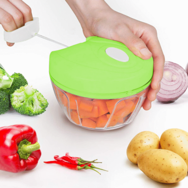 Speedy Chopper Manual Food Chopper For Vegetable| Fruits Nuts| Onions Chopper Hand Pull Mincer Blender Mixer Food Processor - Image 3