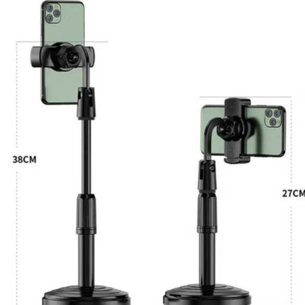 Multifunction Mobile Tripod Stand Mini Tripod Stand Mobile Holder Adjustable Height & Angle Phone Holder - Image 6