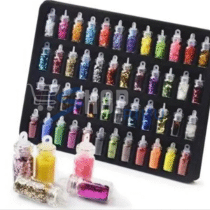 (24 - Pcs) Diy Starry Nail Art Kit, Nail Decals, Glitter Jar Art Kit Features A Selection Of Starry Nail Stickers, Multi-pattern Women Beauty Accessories Kit, Manicure Long-lasting(multi Color)