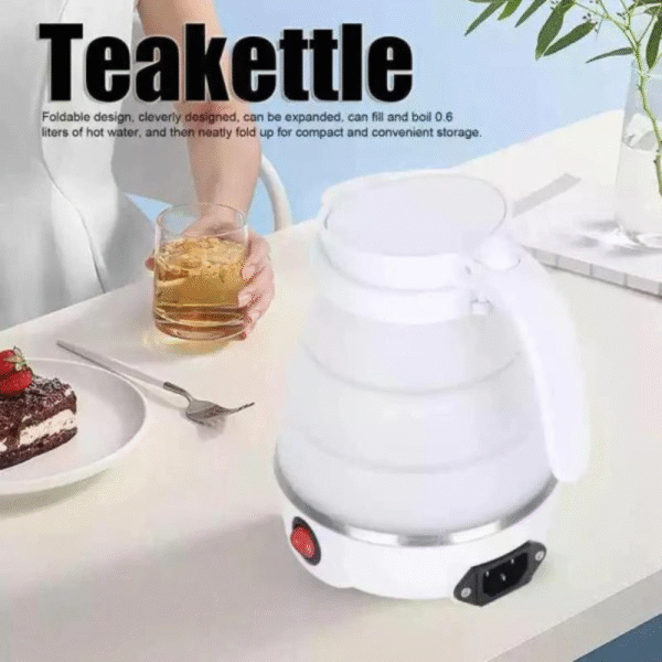 Fast Water Boiling 600 Ml Portable Kettle Travel Kettle Foods Boils Quickly Silicone Small Collapsible Foldable Electric Sports Bottle - Image 5