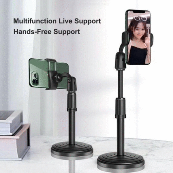 Multifunction Mobile Tripod Stand Mini Tripod Stand Mobile Holder Adjustable Height & Angle Phone Holder - Image 2