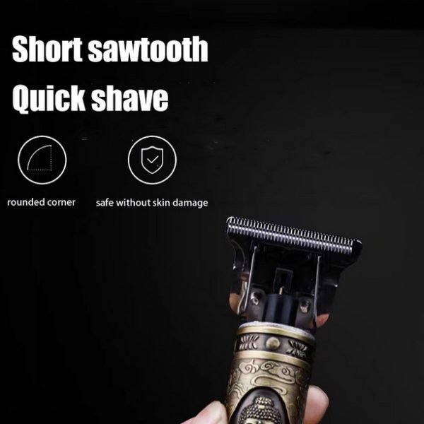 Vintage T9 Hair Trimmer Cordless Professional Hair Clippers Electric Trimmers For Men Metal Head - Image 7